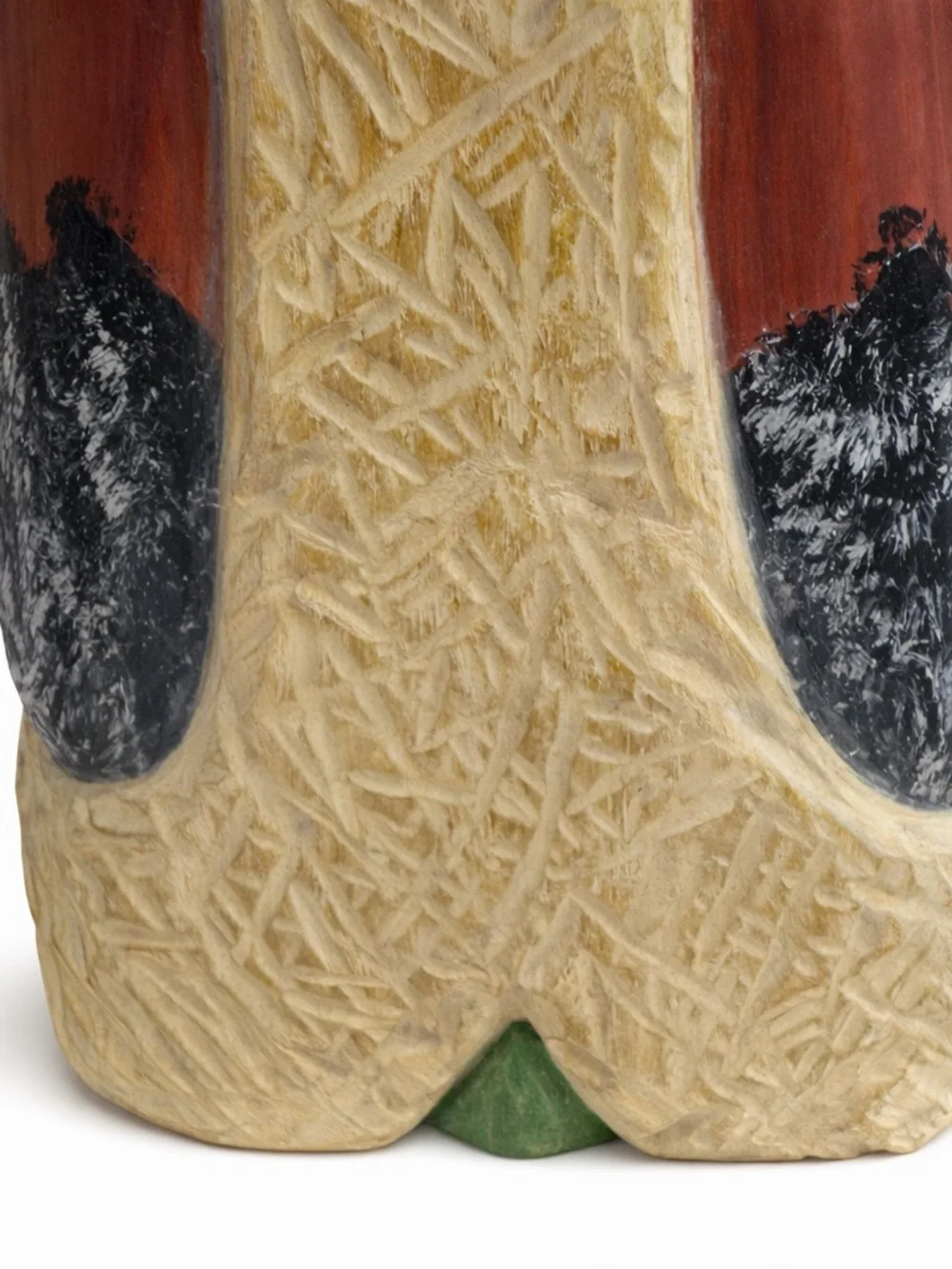 Carved Wood Look Santa Figurine 14” Resin Rustic Folk Art Christmas Decor